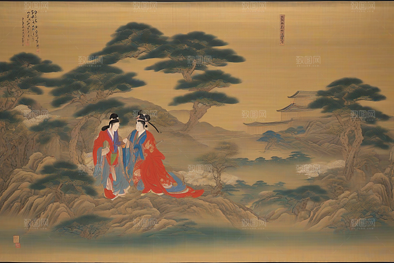 萦绕心间古老东方风景中的动人爱恋