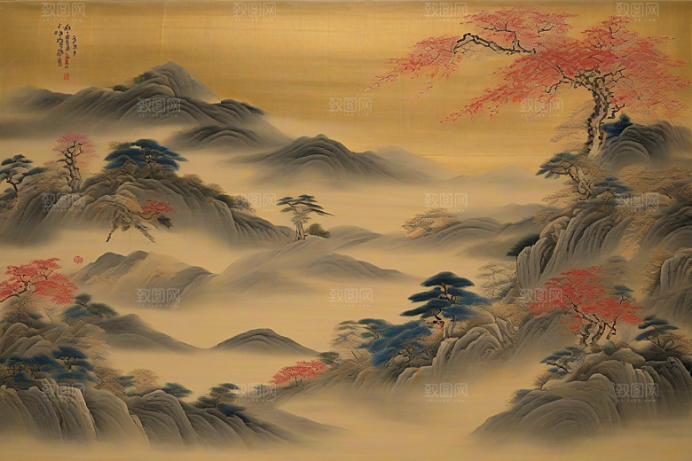 爱的印迹古代东方风景中的动人爱情
