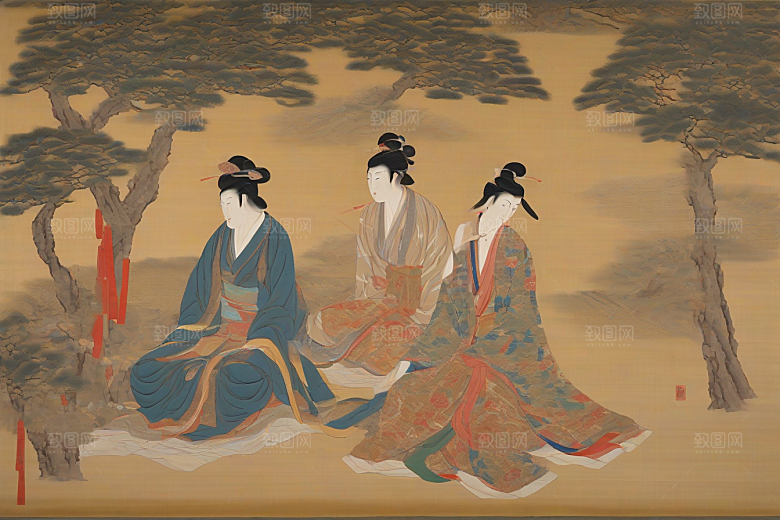 画境情缘古老东方风景中的激情与离别