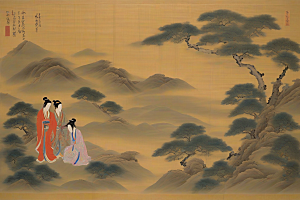 画境情缘古老东方风景中的激情与离别