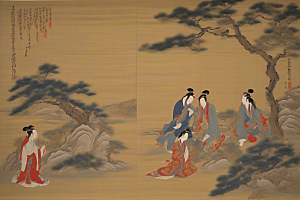 画境情缘古老东方风景中的激情与离别
