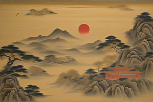 画境情缘古老东方风景中的激情与离别