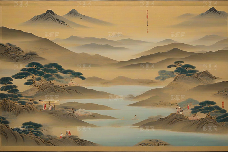 永恒之爱古代东方风景中的感人传说