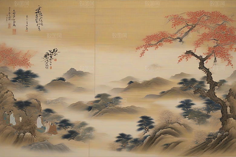 永恒之爱古代东方风景中的感人传说