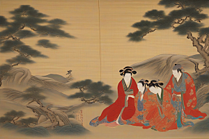 永恒之爱古代东方风景中的感人传说