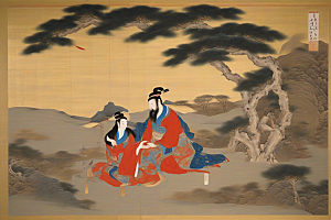 永恒之爱古代东方风景中的感人传说
