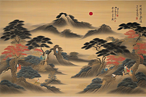 永恒之爱古代东方风景中的感人传说