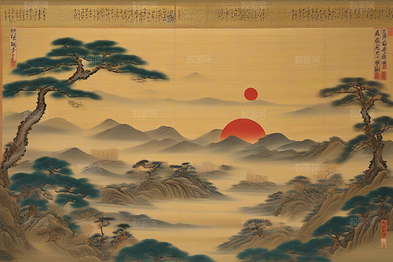 永恒之爱古代东方风景中的感人传说