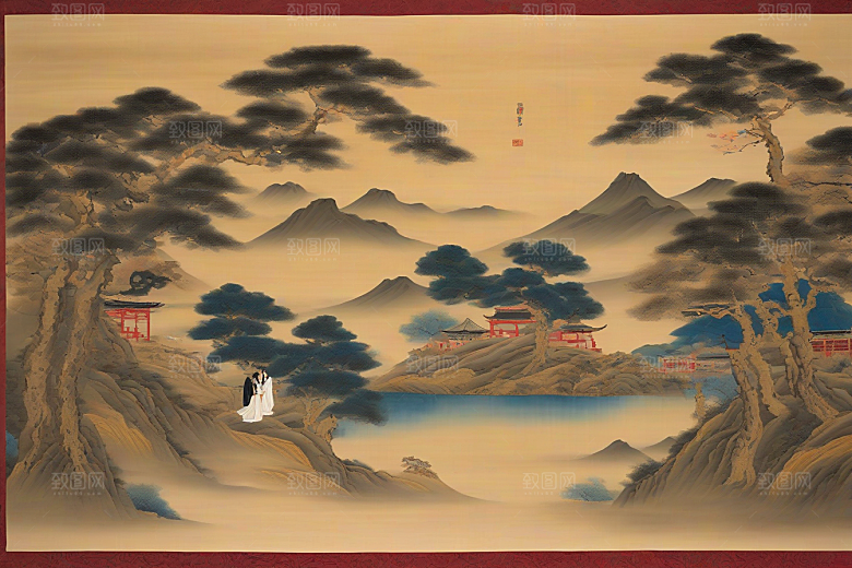 情意绵绵古代东方风景中的传世爱情
