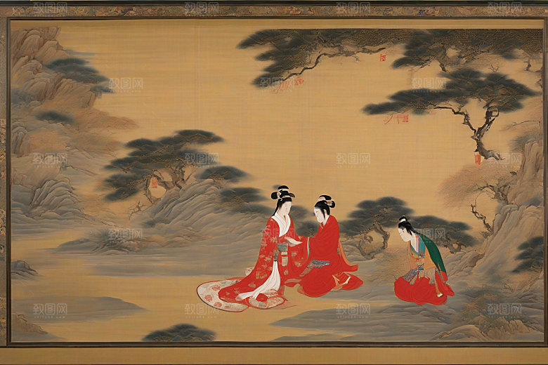 情意绵绵古代东方风景中的传世爱情