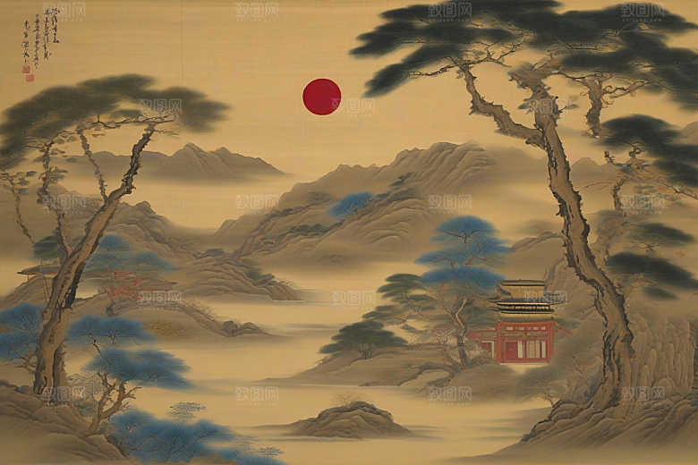 情意绵绵古代东方风景中的传世爱情