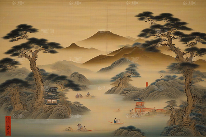情意绵绵古代东方风景中的传世爱情