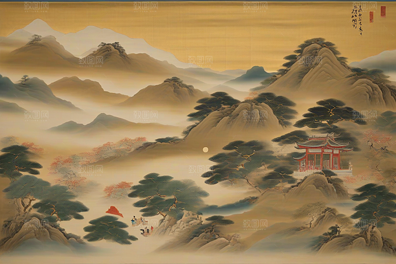 情意绵绵古代东方风景中的传世爱情