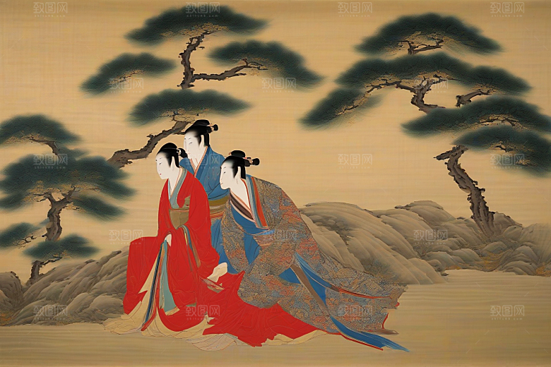 情意绵绵古代东方风景中的传世爱情