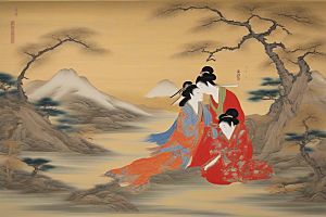 情意绵绵古代东方风景中的传世爱情