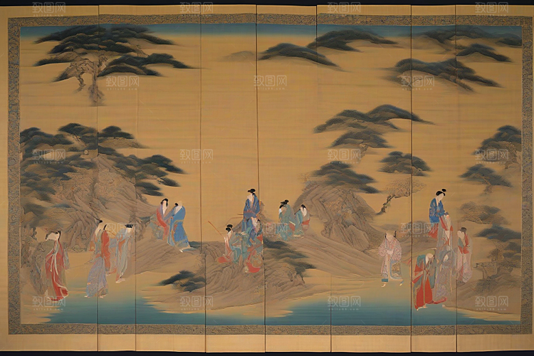 经典爱情古代东方风景中的动人传说