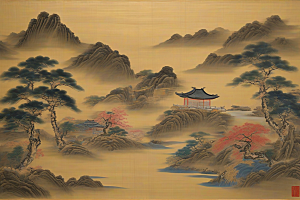 走入画卷古代东方风景中的爱情故事