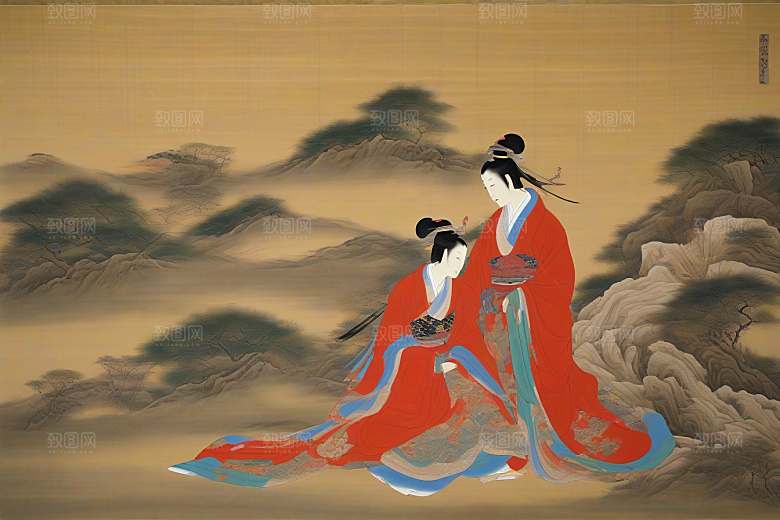 宿命之爱古老东方风景中的激情与分离