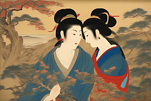 宿命之爱古老东方风景中的激情与分离