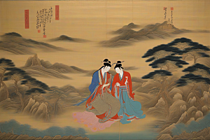 宿命之爱古老东方风景中的激情与分离