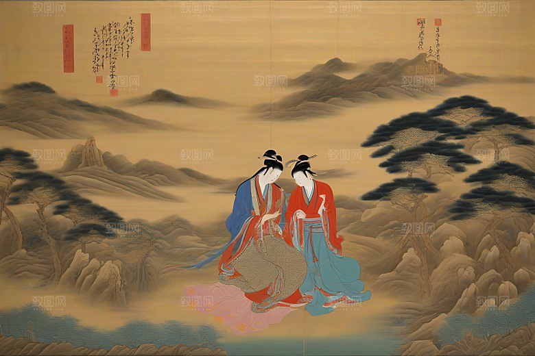 宿命之爱古老东方风景中的激情与分离