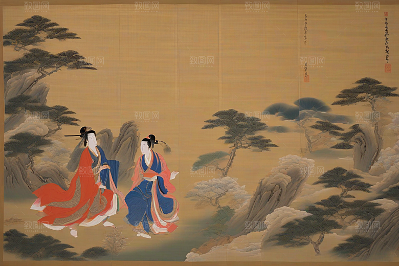 宿命之爱古老东方风景中的激情与分离