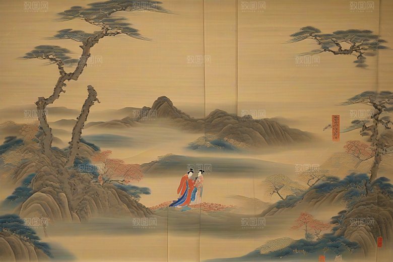 宿命之爱古老东方风景中的激情与分离