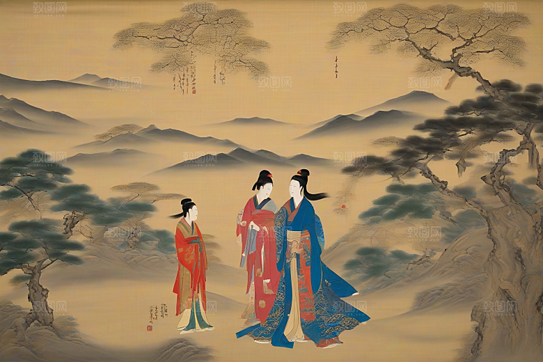 传世爱情古代东方风景中的传奇故事