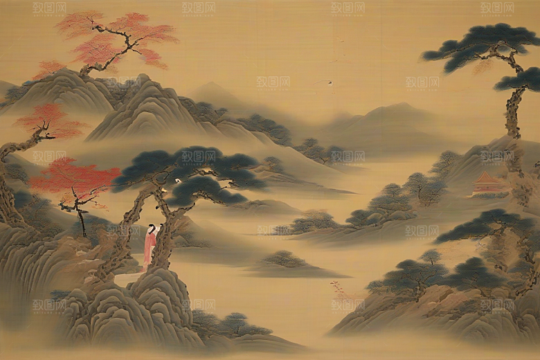 传世爱情古代东方风景中的传奇故事