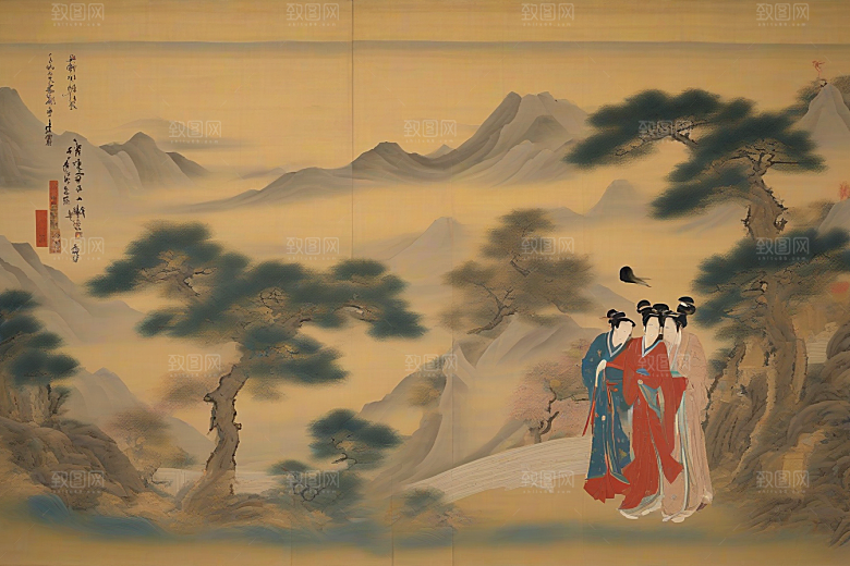传世爱情古代东方风景中的传奇故事
