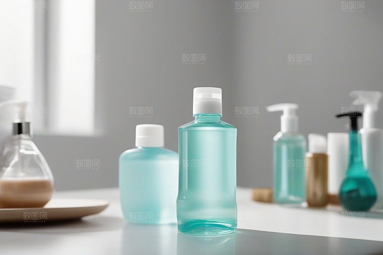 中央摆放的漱口水产品展示