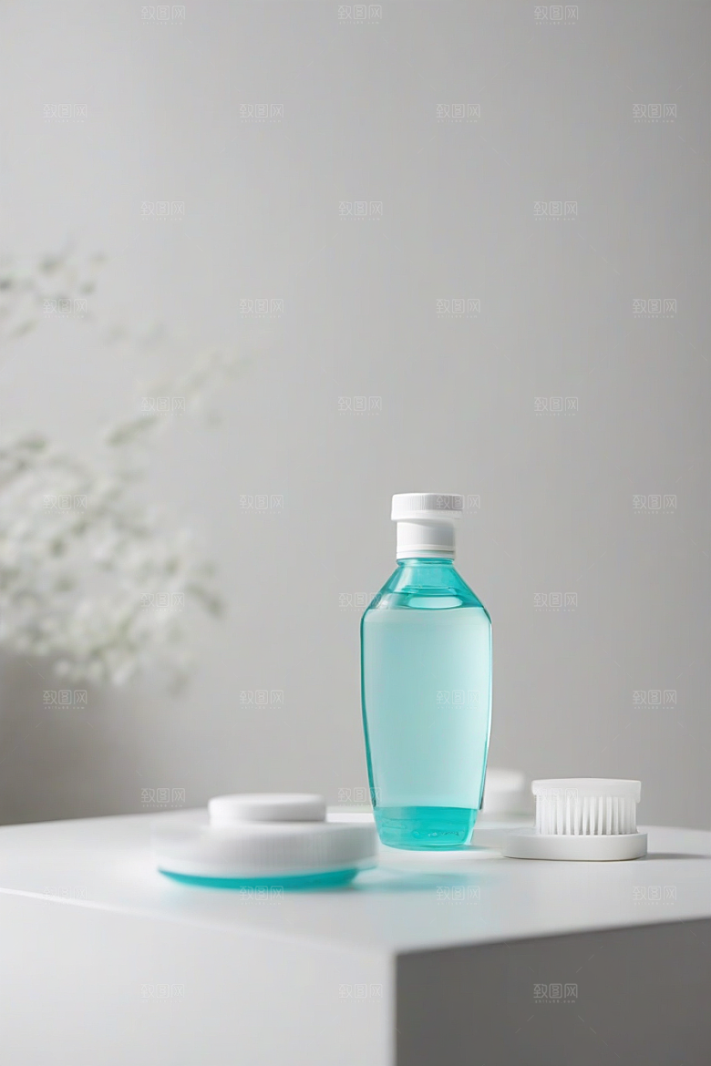 中央摆放的漱口水产品展示