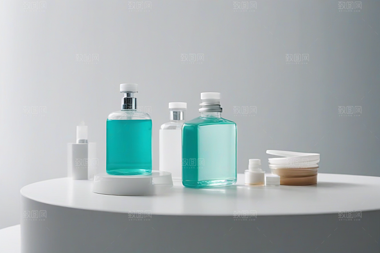 位于桌中央的漱口水产品