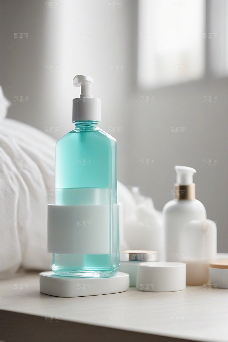 位于桌中央的漱口水产品