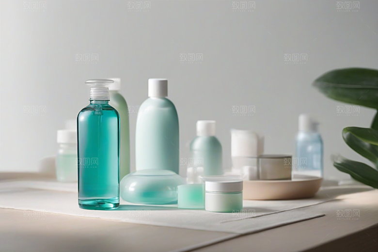 白色背景下的漱口水产品