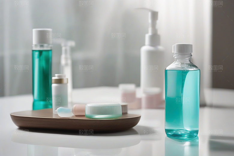 中间摆放的漱口水产品