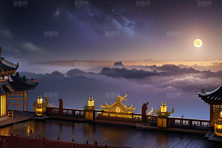金殿梦境星空耀眼