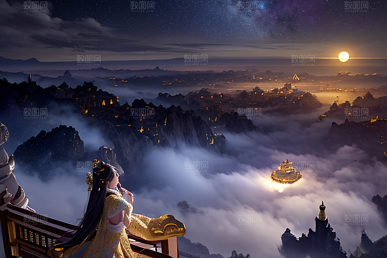 金殿梦境星空耀眼