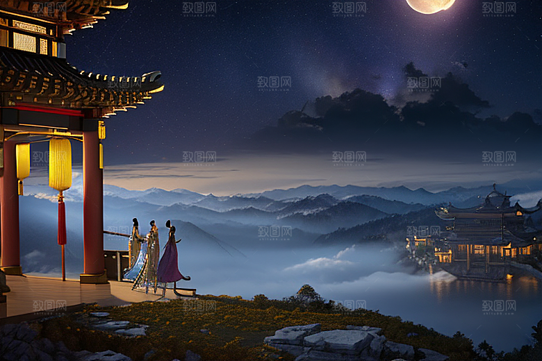金殿梦境星空耀眼