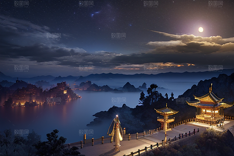 金殿梦境星空耀眼