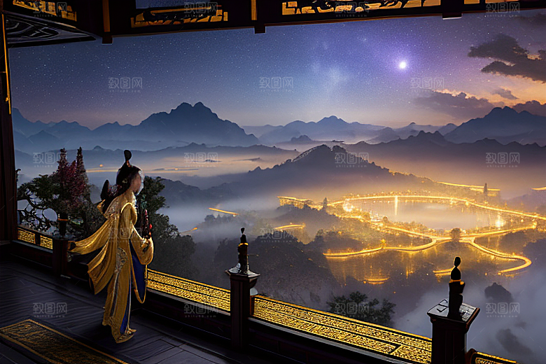金殿梦境星空耀眼