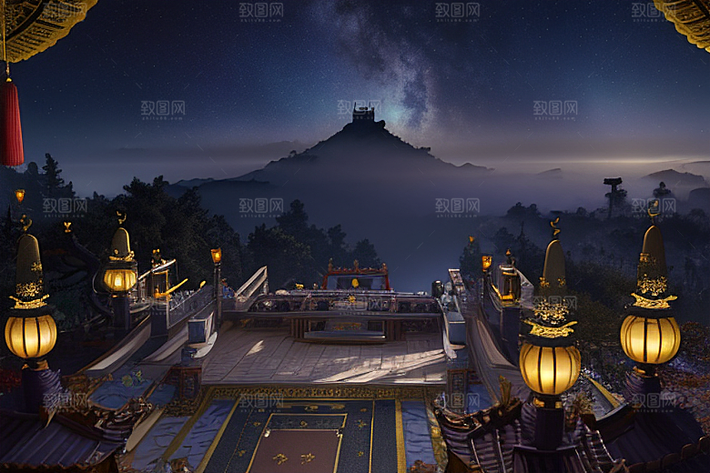 金殿梦境星空耀眼