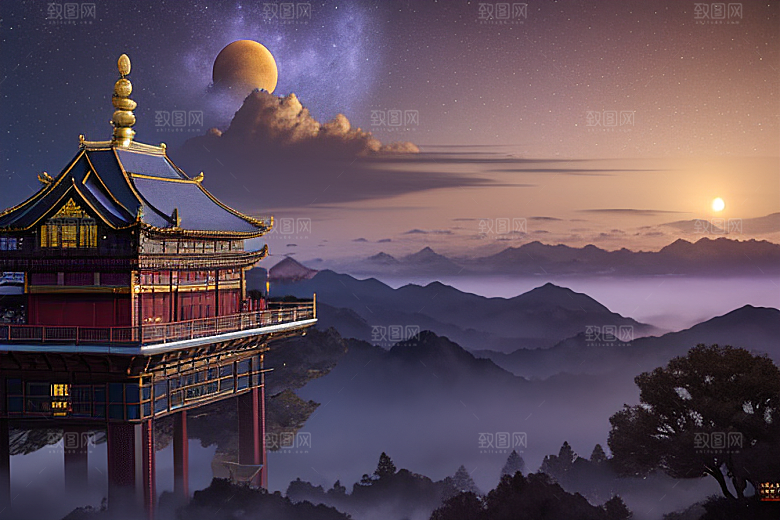 金殿梦境星空耀眼