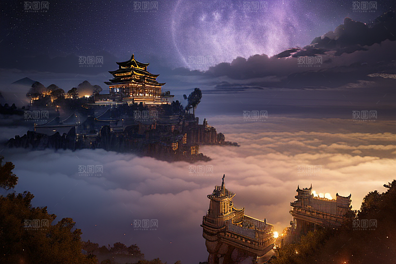 金殿梦境星空耀眼