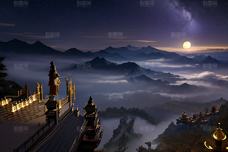 金殿梦境星空耀眼