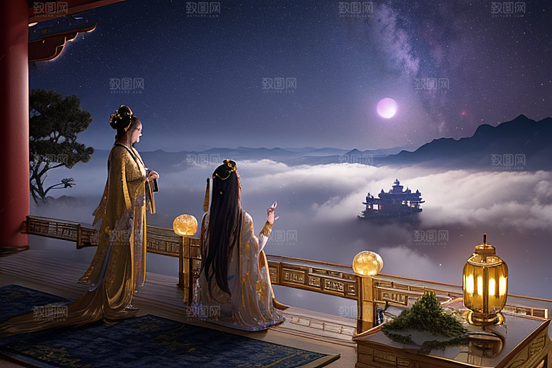 金殿梦境星空耀眼