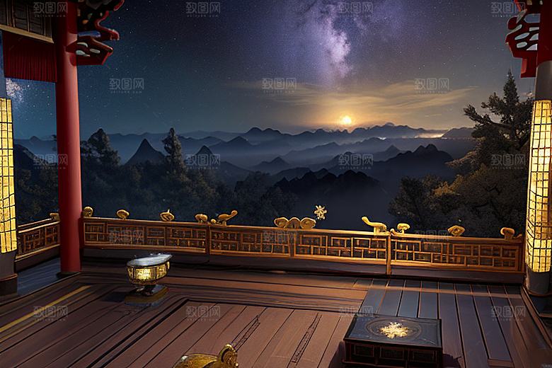 月光下的金殿奇幻之美