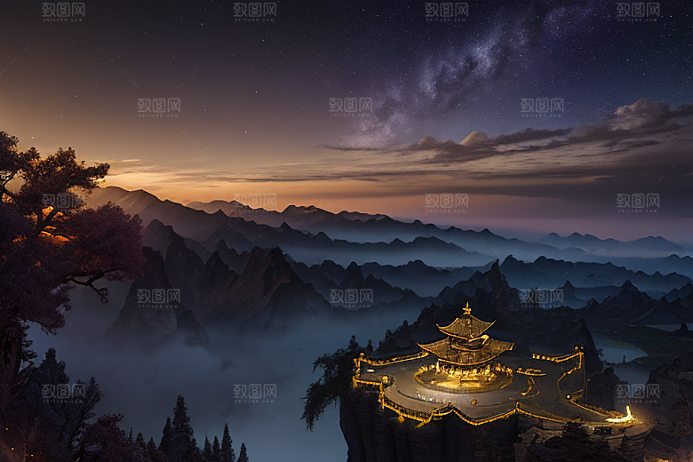 月光下的金殿奇幻之美