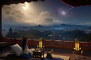 月光下的金殿奇幻之美