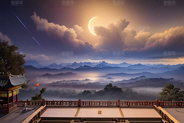 月光下的金殿奇幻之美
